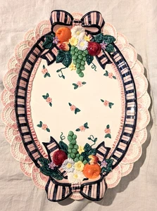 Vintage Fitz & Floyd 17" Serving Tray Old MacDonald's Country Fair - Picture 1 of 7