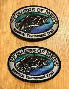 Vintage Fishers of Men National Tournament Trail Embroidered Patch Jesus - Picture 1 of 3