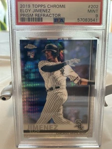 Eloy Jimenez 2019 Topps Chrome #202 RC Prism Refractor PSA 9 Mint White Sox - Picture 1 of 2