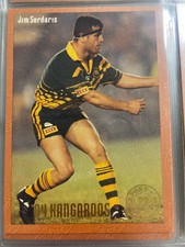Dynamic 1994 Jim Serdaris 94 Kangaroos 22/55 Trading Card NRL vintage tourists 