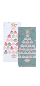 Muschel Holiday Tree Küchentuch 2er Set Neu mit Etikett seltener Artikel - Bild 1 von 4