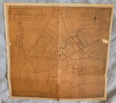 Jack the Ripper Old Ordinance Survay Map White chapel Bloody Murders Antique UK - Image 1 of 4