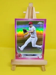 2022 Topps Chrome Mike Trout Pink Refractor #200 Los Angeles Angels - Picture 1 of 2