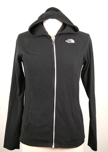 North Face Fleece Youth Extra Large Black Full Zip Hoodie Lightweight Pockets - Picture 1 of 5