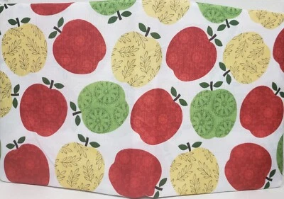 Printed Fabric Linen Tablecloth, 54" x 54" Square (4 people) COLORFUL APPLES, BH - Image 1 of 4