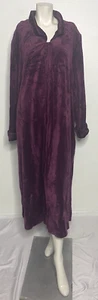 PARISIAN Intimates Women Purple Front Zip Shoulder Pads Nightgown Robe Size XL - Picture 1 of 6