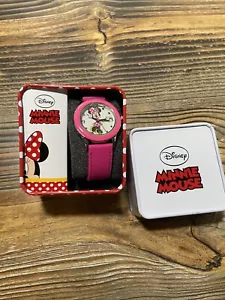 Reloj Disney Minnie Mouse Banda de Silicio Talla Infantil Rosa Caliente Nuevo - Imagen 1 de 8