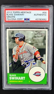 2012 Topps Heritage Signed Auto #56 Blake Swihart RC PSA / DNA POP 1 None Higher - Picture 1 of 12