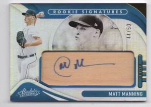 2022 PANINI ABSOLUTE ROOKIE SIGNATURES AUTO BAT MATT MANNING /50 - Picture 1 of 2