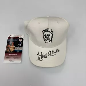 Hank Aaron Signed New Era Signature Baseball Cap Hat JSA COA - Picture 1 of 6