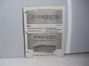 Fisher FVH-820 Servicehandbuch - Bild 1 von 2