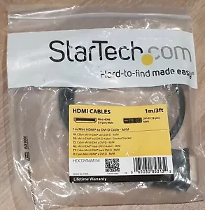 HDCDVIMM1M STARTECH MINI HDMI TO DVI-D CABLE M/M - Picture 1 of 3
