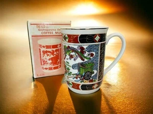 Taza de café Imari japonesa pintada a mano vintage diseño Goshoguruma - Imagen 1 de 17