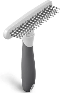 Dog Rake Deshedding Dematting Brush Comb - Undercoat Rake for Dogs, Cats, Matted - Picture 1 of 12