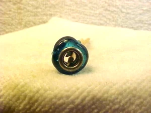 Silver In Style Of Pandora Murano Blue Glass Bead w/ Rhinestones - Picture 1 of 4