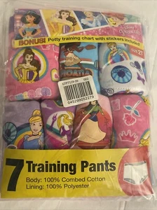 Disney Girls' Toddler Princess 7 Pack Training Pants Size 2T New And Sealed - Picture 1 of 11
