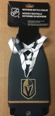 Las Vegas Golden Knights Hockey Laces Bottle Cooler - NHL Licensed  - NEW Cover