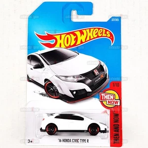 2017 Hot Wheels 16 Honda Civic Type R #327 white - Then and Now - HW 1:64 DTW88 - Bild 1 von 2