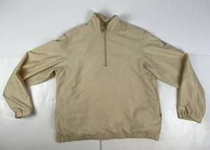 Damen Liz Claiborne Lizgolf beige/hellbraun 1/4-Reißverschluss Windbreaker Jacke Größe Medium! - Bild 1 von 9