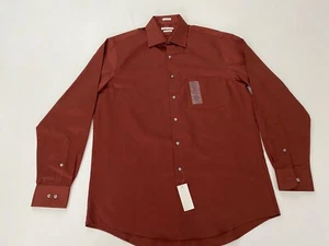 Van Heusen Flex Collar Slim Fit Button Down Shirt Red Size 15 1/2 34/35 - Picture 1 of 7