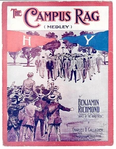 Partituras antiguas de Benjamin Richmond 1911 ragtime The Campus Rag (Medley) - Imagen 1 de 6