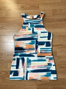 Deletta Tank Top Womens XS Strap Cutout Ribbed Cotton Blend - Picture 1 of 9