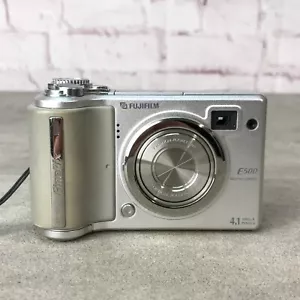 Fujifilm FinePix E500 4.1MP Digital Camera Silver - Tested & Working - Picture 1 of 8