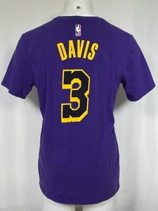 Anthony Davis #3 Los Angeles Lakers Nike City Edition Purple T-Shirt Men's LARGE - Picture 1 of 13