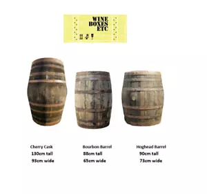Barriles de whisky de roble de tamaño completo liso - Imagen 1 de 6