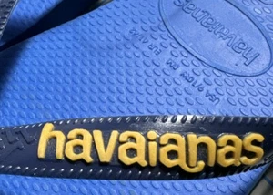 New Havaianas TOP MIX FC Flip Flops Blue Star US 7/8M Men Brazil or 9/10 Woman - Picture 1 of 5