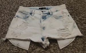 Forever 21 Shorts Damen 29 Bleach Wash Distressed Cut Off 100% Baumwolle Denim - Bild 1 von 8