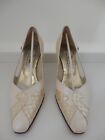 Vintage Renata Iridescent Nude Cream Snakeskin All Leather Shoes UK 37.5 - Boxed