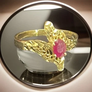 14k Gold Garnet Ring - Picture 1 of 3