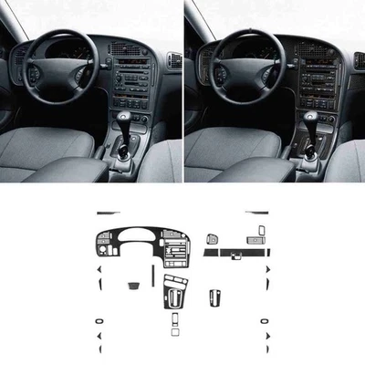 Juego completo de molduras de cubierta interior de fibra de carbono para Saab 9-5 1999-2005 Foto 1 de 4