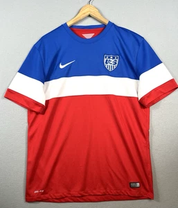 Nike USA Soccer Jersey Mens 2014 US National Team Bomb Pop USMNT 578026 Size L - Picture 1 of 11