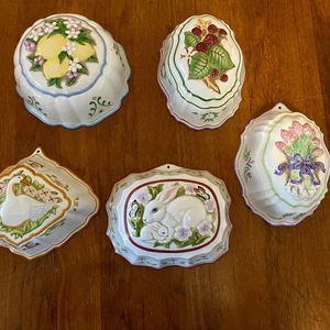 5 Franklin Mint Le Cordon Bleu Keramik Formen Wandbehang Vintage Landhaus - Bild 1 von 9