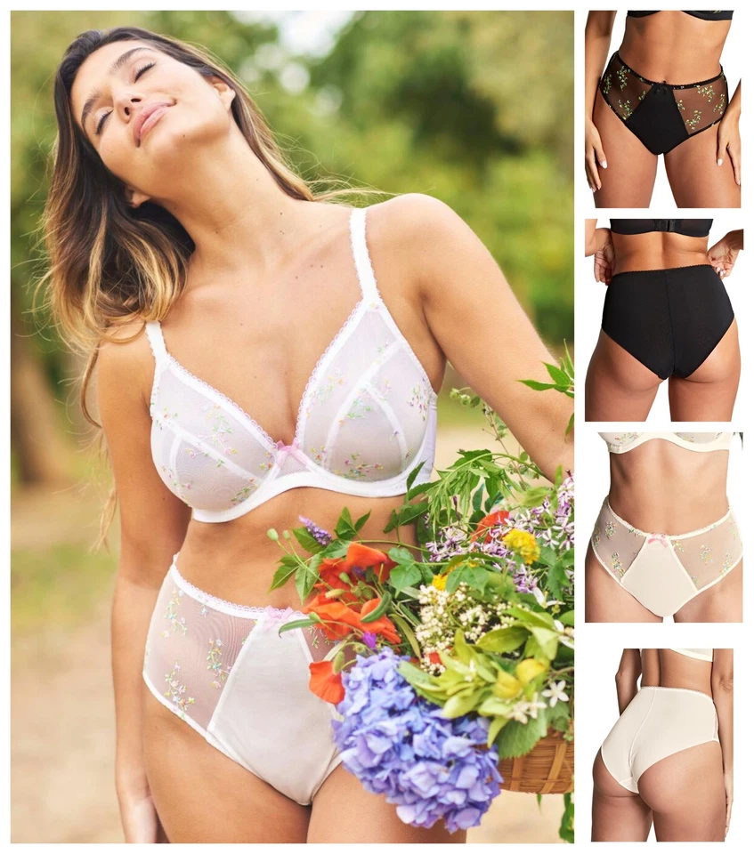 Calzoncillos lencería Panache Meadow cintura alta bordados elegantes para mujer 10974