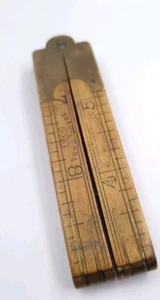 Regla de carpinteros de boj cuatro pliegues regla de 12" E Preston & Sons 12 pulgadas 1 ft - Imagen 1 de 12