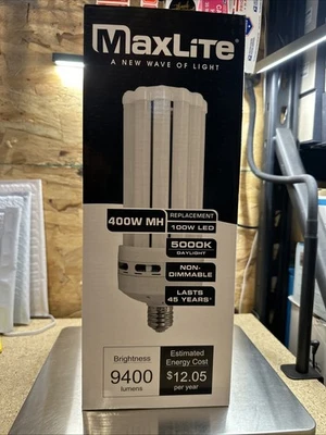 NEW Maxlite 100W 9400 LUMENS 5K Daylight 50k HOUR HIGHMAX EX39 Base Light Bulb - Image 1 of 4