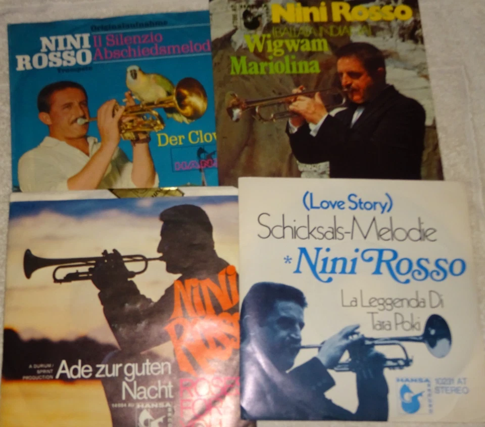 4 x Single: Nini Rosso - Wigwam / Schicksals-Melodie (Love Story) / Ade zur ..ua - Bild 1 von 1