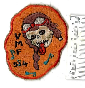 WW2 VMF-514 USMC Fighter Plane Squadron WWII US Marine Corps Patch F4U Corsair - Picture 1 of 2