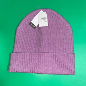 Gorra Time and Tru Súper Suave Púrpura Gorro Tejido Talla Única Nueva con Etiquetas - Imagen 1 de 3