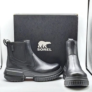 SOREL ONA AVE Chelsea Boot WP Damen Edgy Waterproof Lederstiefel (schwarz) NEU - Bild 1 von 18