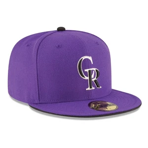 New Era 59Fifty Embroidred MLB Colorado Rockies Alternate Fitted 7 7/8 Purple - Picture 1 of 3
