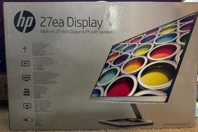 HP 27EA 27" IPS with LED backlight Full HD Monitor 16:9 - 7ms X6W32AA#ABA - Image 1 of 4