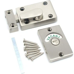 Satin Blinkerriegel leer eingerastet Bad Sichtschutz WC Toilettenschloss Satin Nickel - Bild 1 von 3