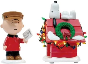 Dept 56 LIGHT IT UP Set / 2 PEANUTS ALDEA 6000350 Departamento D56 Charlie Brown - Imagen 1 de 7