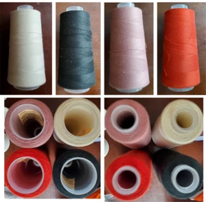 Beachwood Ltd.-Surelock thread cones-dusty pink, natural, scarlet and black-used - Picture 1 of 2