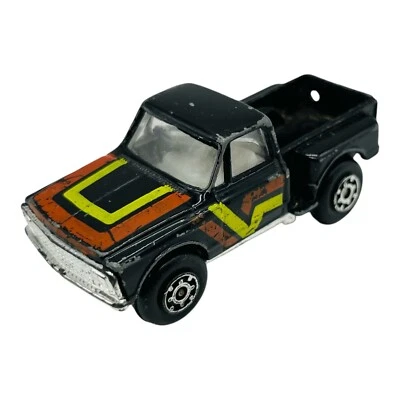 Vintage Zylmex 1972 Chevy Shortbed Step side Pick Up Truck Black - Image 1 of 4
