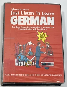 Just Listen 'N' Learn - GERMAN contains 3 Cassettes & 1 Paperback 2nd Ed - Picture 1 of 11